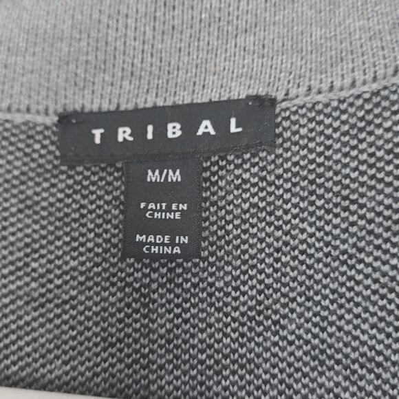 Tribal | Gray Stitch Pattern Duster Sweater size Med - Picture 2 of 5